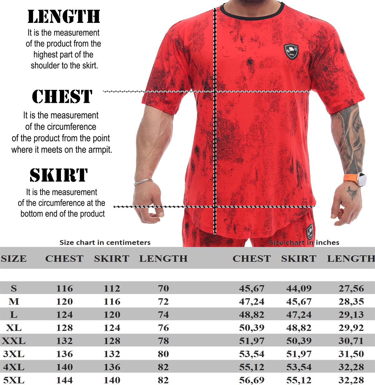 Oversize Gym Rag Top T-shirt Red