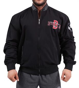 Leather Collar Bomber Jacket