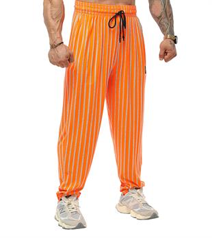 Loose Fit Neon Gym Pants Orange Big Sam 1188