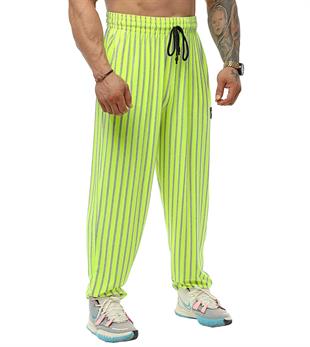 Loose Fit Neon Gym Pants Yellow Big Sam 1189