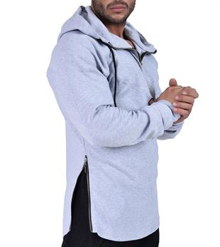 Mens  Athletic Strech Pullover Muscle Hooded