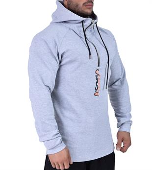 Mens  Athletic Strech Pullover Muscle Hooded