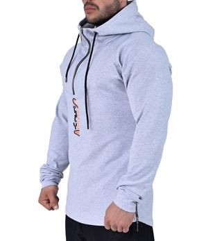 Mens  Athletic Strech Pullover Muscle Hooded