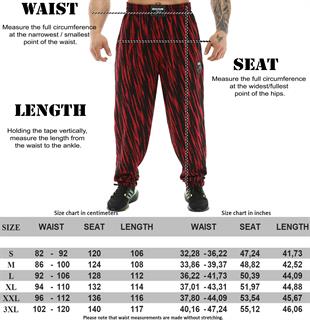 Mens Baggy Sweatpants with Pockets BGSM Black&Red