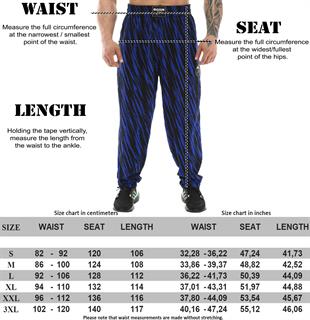 Mens Baggy Sweatpants with Pockets BGSM Black&Blue