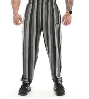 Mens Baggy Sweatpants with Pockets, Oversize Striped Oldschool Trackpants