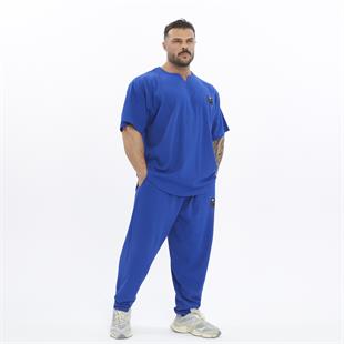 Mens Casual Cotton Drawstring Pants Elastic Waist Side Pockets 