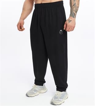 Mens Casual Cotton Drawstring Pants Elastic Waist Side Pockets 