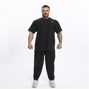 Mens Casual Cotton Drawstring Pants Elastic Waist Side Pockets 