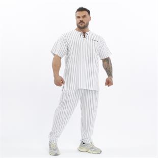Mens Cotton Sweatpants With Drawstring Waistband Side Pockets