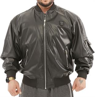 Mens Leather Bomber Jacket