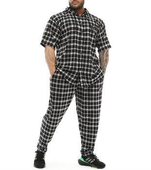 Mens Loose Fit Plaid Sweatpants BGSM PNT1332