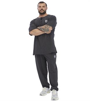 Mens Loose Fit Striped Summer Sweatpants