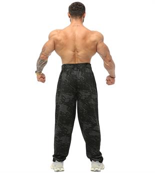 Mens Loose Fit Sweatpants Pants BGSM PNT1380-BLACK