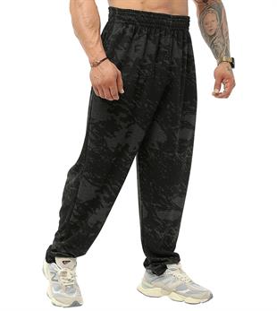 Mens Loose Fit Sweatpants Pants BGSM PNT1380-BLACK