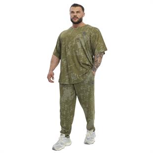 Mens Loose Fit Technical Camo Baggy Pants 