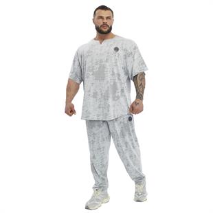 Mens Loose Fit Technical Camo Baggy Pants 