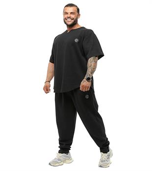 Mens Loose Fit Textured Loose Fit Workout Sweatpants