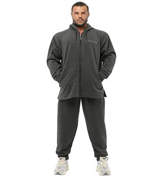 Mens Luxury Winter Sweatpants with Zippered Pockets Anthracite