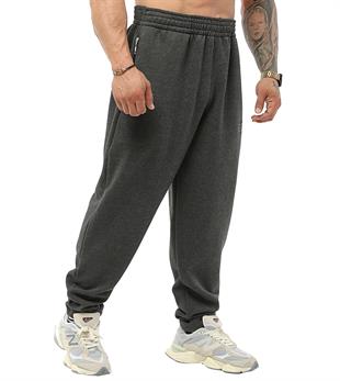 Mens Luxury Winter Sweatpants with Zippered Pockets Anthracite