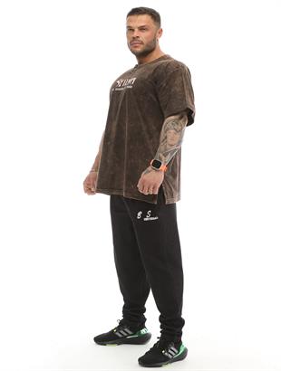Mens Oversize Brown Cotton T-shirt Stilya