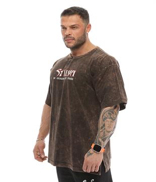 Mens Oversize Brown Cotton T-shirt Stilya