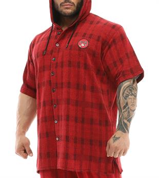 Mens Oversize Hooded Short Sleeve Shirt