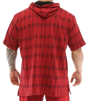Mens Oversize Hooded Short Sleeve Shirt