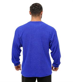 Mens Oversize Long Sleeve Towel Sweater Blue 4714
