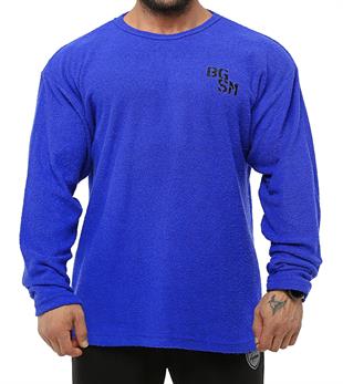 Mens Oversize Long Sleeve Towel Sweater Blue 4714