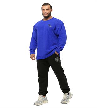 Mens Oversize Long Sleeve Towel Sweater Blue 4714