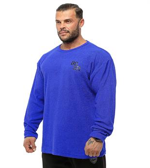 Mens Oversize Long Sleeve Towel Sweater Blue 4714