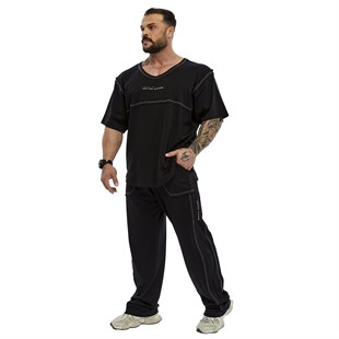 Mens Oversize Open V-neck T-shirt