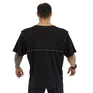 Mens Oversize Open V-neck T-shirt