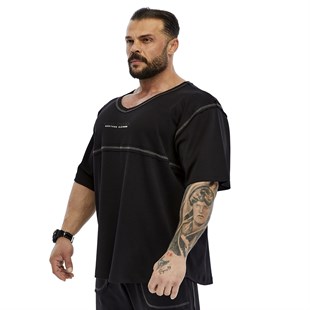 Mens Oversize Open V-neck T-shirt