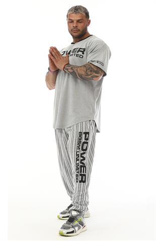 Mens Oversize Rag Top Gym T-shirt BGSM 3330 STONE