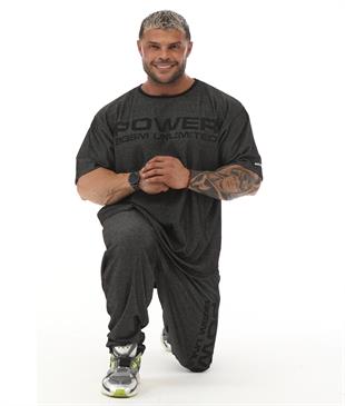 Mens Oversize Rag Top Gym T-shirt BGSM 3330 ANTHRACITE