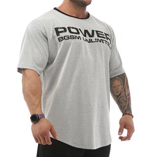 Mens Oversize Rag Top Gym T-shirt BGSM 3330 STONE