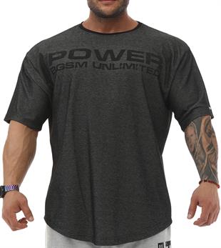 Mens Oversize Rag Top Gym T-shirt BGSM 3330 ANTHRACITE
