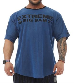 Mens Oversize Rag Top Gym T-shirt BGSM 3330 BLUE