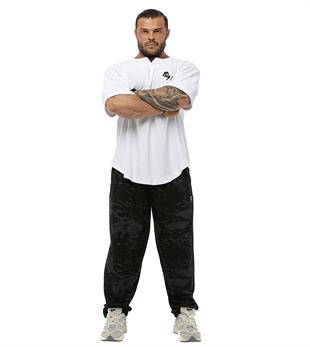 Mens Oversize Rag Top White Towel Fabric T-shirt Big Sam 3342-White