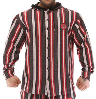 Mens Oversize Shirt Hooded Long Sleeve