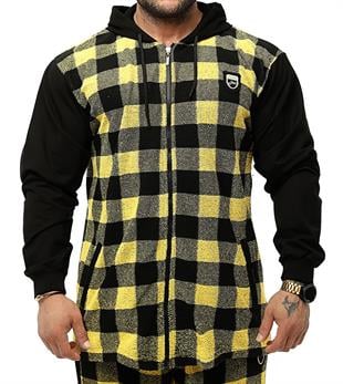 Mens Oversize Sportive Towel Jacket Winter Zippered Hoodie