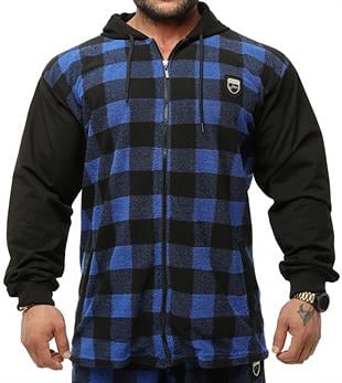 Mens Oversize Sportive Towel Jacket Winter Zippered Hoodie