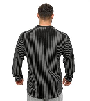 Mens Oversize Striped Black Luxury Sweater