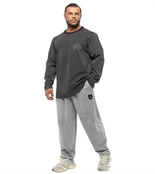 Mens Oversize Striped Black Luxury Sweater