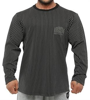Mens Oversize Striped Black Luxury Sweater