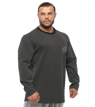 Mens Oversize Striped Black Luxury Sweater