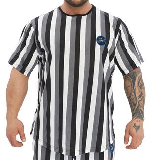 Mens Oversize Striped Cooton Gym Shirt Rag Top
