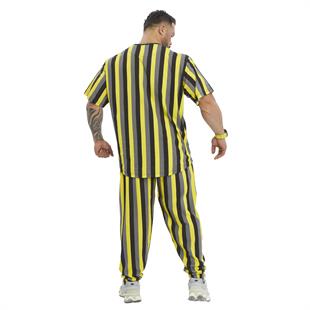 Mens Oversize Striped Cooton Gym Shirt Rag Top